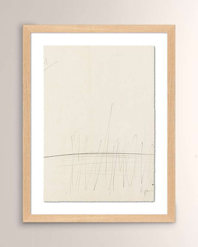 "M Line Drawing" Framed Giclee by Karen Covey